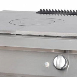 Heavy Duty Doorkookplaat - 1 Pit - Dubbel - 70 cm Diep - Gas