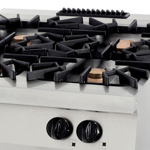 Premium Kookplaat - 4 Pitten - Dubbel - 90 cm Diep - 40 kW - Gas