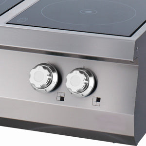 Premium Kookplaat - 4 Pitten - Infrarood - Dubbel - 90 cm Diep - Elektrisch