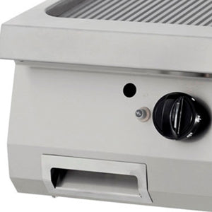 Premium Grillplaat - Gegroefd Chroom - Enkel - 90 cm Diep - Gas