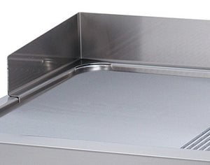 Premium Grillplaat - Half Gegroefd Chroom - Dubbel - 90 cm Diep - Gas