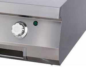 Premium Grillplaat - Glad Chroom - Enkel - 90 cm Diep - Elektrisch