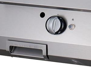 Premium Grillplaat - Half Gegroefd Chroom - Dubbel - 90 cm Diep - Elektrisch