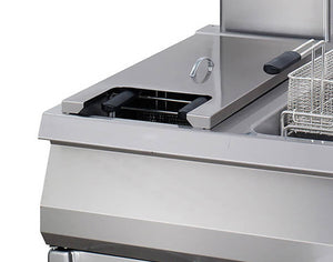Premium Friteuse - 2 x 22 L - Dubbel -90 cm Diep - met Tapkraan - Gas