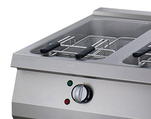 Premium Friteuse - 2 x 22 L - Dubbel - 90 cm Diep - met Tapkraan - Elektrisch