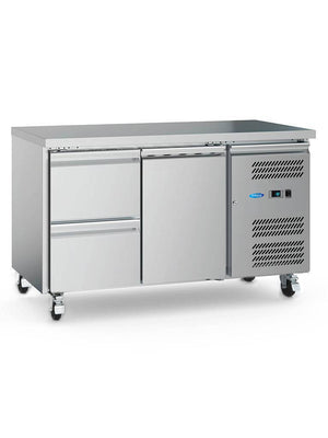 Koelwerkbank - 136 cm - 2 Deuren
