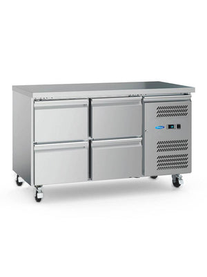Koelwerkbank - 136 cm - 2 Deuren