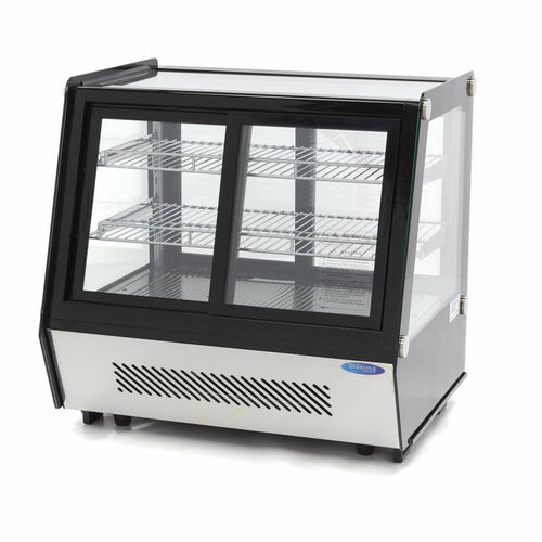 Gebaksvitrine - 125 L - 71 cm - Schuifdeuren Voor en Achter