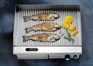 Bakplaat geribbeld, HENDI, Budget Line, 230V/3000W, 550x430x(H)240mm
