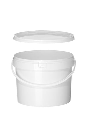 Emmer, HENDI, Bedrukbaar/etiketteerbaar oppervlak: 810x155 mm., 11,3L, Wit, ⌀300x(H)230mm