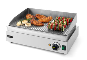 Bakplaat geribbeld, HENDI, Profi Line, 230V/2400W, 527x404x(H)233mm