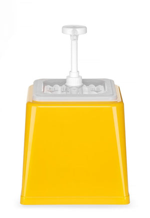 Sausdispenser met pomp, HENDI, 2,5L, Geel, 230x210x(H)327mm