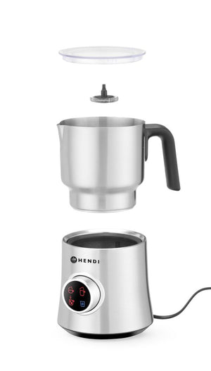 Melkopschuimer , HENDI, 0,3L, Zilver, 230V/500W, 178x143x(H)220mm