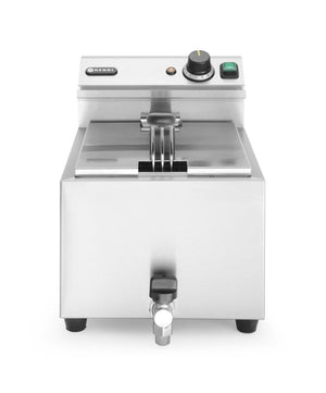 Friteuse Profi Line met aftapkraan - 8 l, HENDI, Profi Line, 8L, Lichtgrijs, 230V/3500W, 305x515x(H)354mm