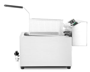 Friteuse XL met aftapkraan, HENDI, Profi Line, 10L, 400V/6600W, 300x585x(H)377mm