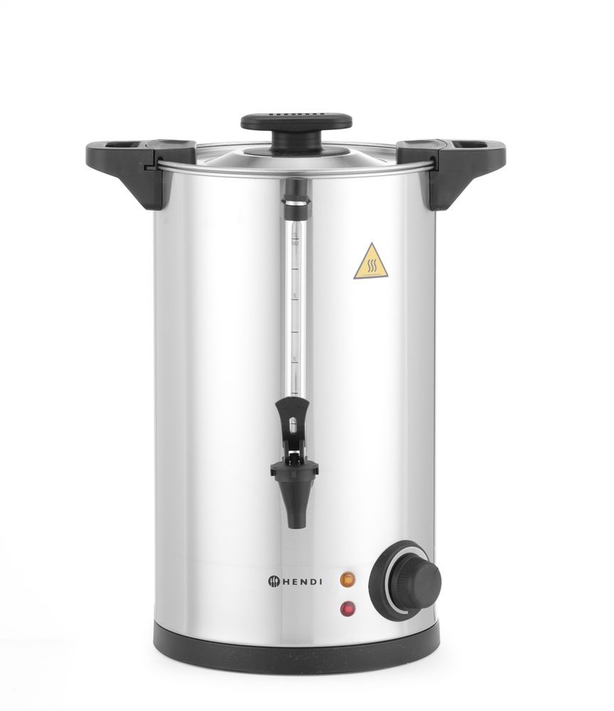 Warme dranken ketel enkelwandig, HENDI, ≈ 65 kopjes in 40 min., 10L, 230V/1500W, 340x315x(H)430mm