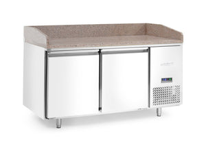 Pizzawerkbank met granieten werkblad, 2 deuren, Arktic, 250L, graniet, 230V/250W, 800x1510x(H)1050mm