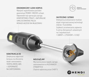 Staafmixer HENDI BLEND, HENDI, designed by Robert Bronwasser, 230V/250W, ⌀71x(H)450mm