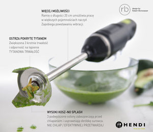Staafmixer HENDI BLEND, HENDI, designed by Robert Bronwasser, 230V/250W, ⌀71x(H)450mm