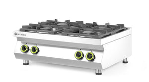 Gasfornuis 4-pits Kitchen Line - tafel model, HENDI, Kitchen Line, 19kW, 800x700x(H)310mm