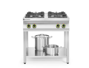 Gasfornuis Kitchen Line 4-pits open standaard, HENDI, Kitchen Line, 19kW, 800x700x(H)900mm