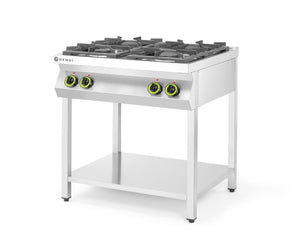 Gasfornuis Kitchen Line 4-pits open standaard, HENDI, Kitchen Line, 19kW, 800x700x(H)900mm