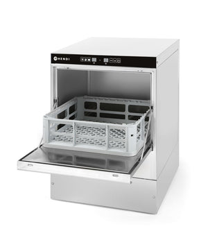 Vaatwasser 40x40 - elektronische bediening, HENDI, Kitchen Line, 230V/2800W, 470x510x(H)710mm