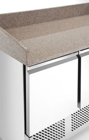 Pizzawerkbank met 3 deuren en koelvitrine 380+40L, Arktic, 254L, 230V/400W, 700x1400x(H)943mm