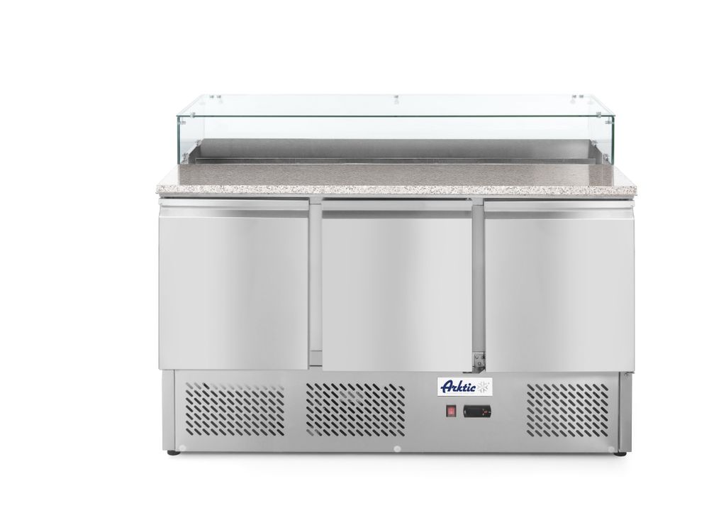 Pizzawerkbank met 3 deuren 380L, Arktic, 254L, 230V/310W, 700x1365x(H)1120mm