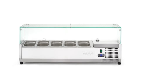 Opzetkoelvitrine GN 1/4, Arktic, 5x GN 1/4, GN 1/4, 22,5L, 230V/180W, 335x1205x(H)460mm