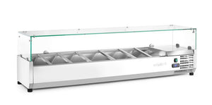 Opzetkoelvitrine GN 1/4, Arktic, 7x GN 1/4, GN 1/4, 31,5L, 230V/180W, 335x1505x(H)460mm
