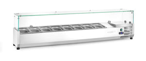 Opzetkoelvitrine GN 1/4, Arktic, 8x GN 1/4, GN 1/4, 36L, 230V/180W, 335x1805x(H)460mm