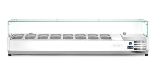 Opzetkoelvitrine GN 1/4, Arktic, 8x GN 1/4, GN 1/4, 36L, 230V/180W, 335x1805x(H)460mm