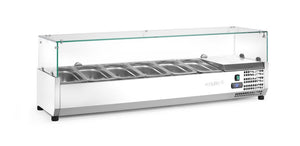 Opzetkoelvitrine GN 1/3, Arktic, 6x GN 1/3, GN 1/3, 36L, 230V/180W, 420x1405x(H)456mm