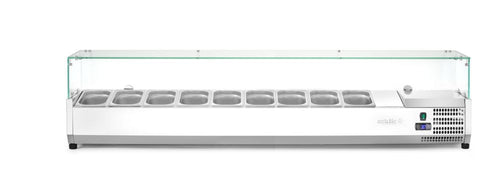 Opzetkoelvitrine GN 1/3, Arktic, 9x GN 1/3, GN 1/3, 54L, 230V/180W, 420x2005x(H)456mm