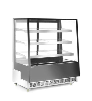 Koelvitrine met 3 schuine schappen, Arktic, Zwart, 230V/490W, 833x1200x(H)1460mm