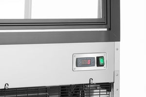 Koelvitrine met 3 schuine schappen, Arktic, Zwart, 230V/490W, 833x1200x(H)1460mm