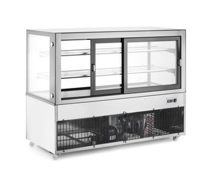 Koelvitrine met 2 schappen, Arktic, 230V/500W, 677x1524x(H)1230mm