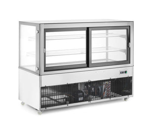 Koelvitrine met 2 schappen, Arktic, 230V/500W, 677x1524x(H)1230mm