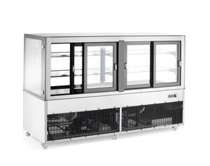 Koelvitrine met 2 schappen, Arktic, 230V/500W, 677x1824x(H)1230mm