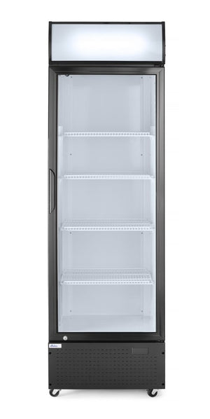 Backbar koelkast met lichtbak, enkele deur, Arktic, 254L, Zwart, 230V/250W, 578x605x(H)1980mm