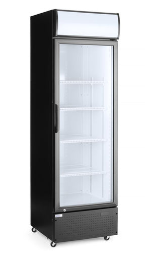 Backbar koelkast met lichtbak, enkele deur, Arktic, 254L, Zwart, 230V/250W, 578x605x(H)1980mm