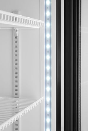 Backbar koelkast met lichtbak, enkele deur, Arktic, 254L, Zwart, 230V/250W, 578x605x(H)1980mm