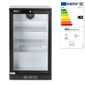 Backbar koelkast met enkele deur, Arktic, 86L, Zwart, 230V/120W, 500x530x(H)865mm