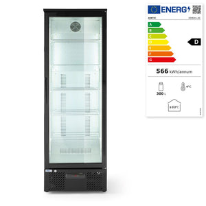 Backbar koelkast met enkele deur, Arktic, 300L, Zwart, 230V/195W, 528x600x(H)1820mm
