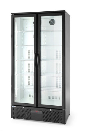 Backbar koelkast met dubbele deuren, Arktic, 384L, Zwart, 230V/365W, 940x635x(H)1983mm
