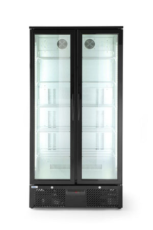 Backbar koelkast met dubbele deuren, Arktic, 384L, Zwart, 230V/365W, 940x635x(H)1983mm