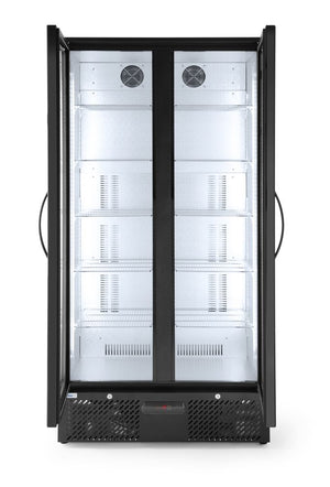 Backbar koelkast met dubbele deuren, Arktic, 384L, Zwart, 230V/365W, 940x635x(H)1983mm
