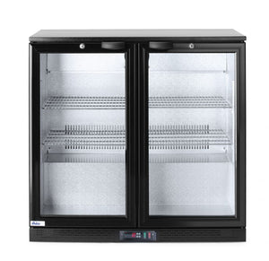 Backbar koelkast met dubbele deur, Arktic, 158L, Zwart, 230V/160W, 900x530x(H)865mm