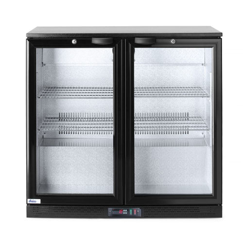 Backbar koelkast met dubbele deur, Arktic, 158L, Zwart, 230V/160W, 900x530x(H)865mm